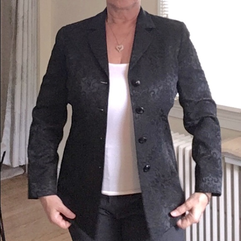 Doncaster Black Brocade Blazer